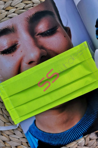 Rúško žlto-zelený neon 100% bavlna 