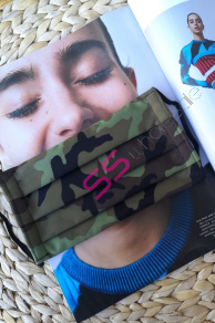 Zelené maskáčové rúško - 100% bavlna 