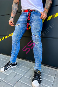 Štýlové pánske rifle s opaskom+