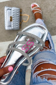 Šľapky zdobené kamienkami KOHANA-