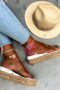 Transparentné sandále espadrilky NEISHA-