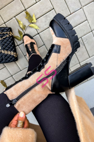 Kotníkové šnúrovacie čižmy MAISHA+