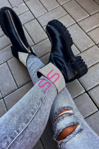 Členkové čižmy zdobené kamienkami VALERY+