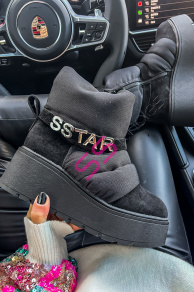 Čierne dámske snehule BROOKLYN+