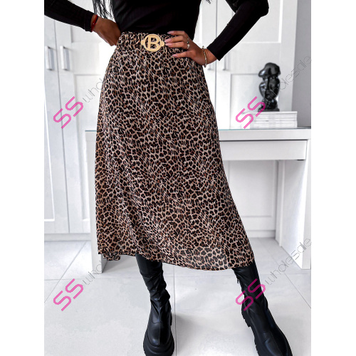 Leopardia sukňa s opaskom MORANA*