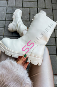 Krémové čižmy ZUZANA-