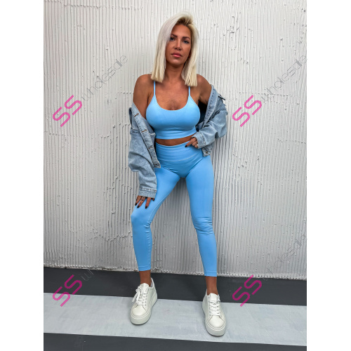 Modré elastické legíny+