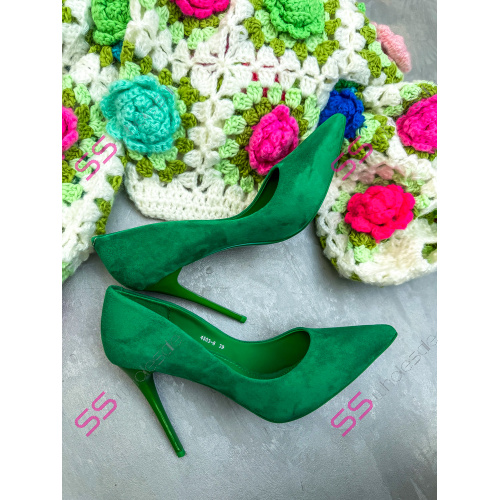 Elegantné zelené lodičky LUCILLE+