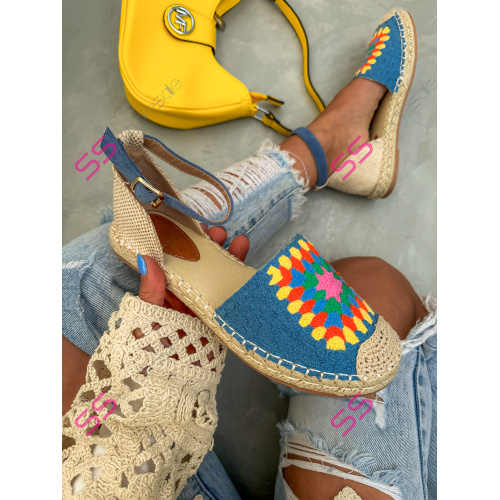 Farebné sandálové espadrilky LENORA+