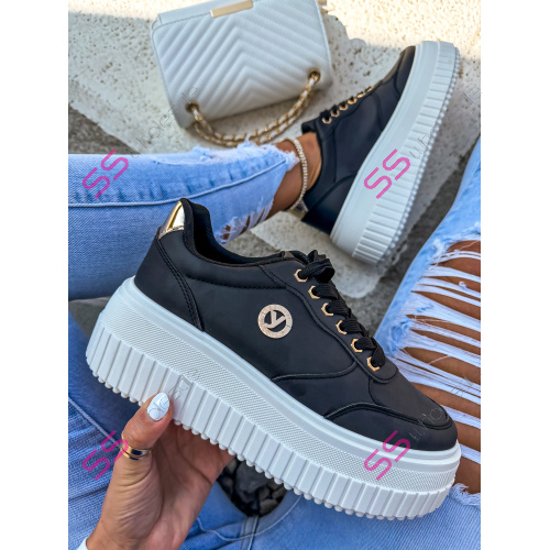 Platformové tenisky so zlatými aplikáciami NIKO-