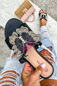 Dámske šľapky zdobené kamienkami ANETA+