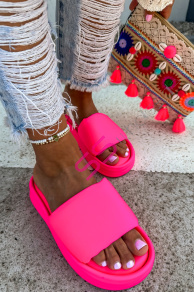 Neónovo-ružové šľapky AVIVA-