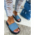 Modré denim šľapky OLIVIA+
