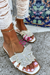 Dámske šľapky zdobené kamienkami LAYLA+