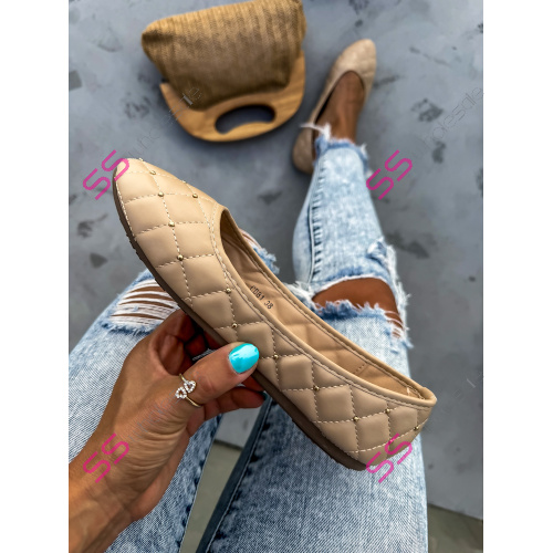 Balerínky so zlatými ozdobami KEYLA-