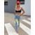 Roztrhané mom fit rifle zdobené kamienkami+