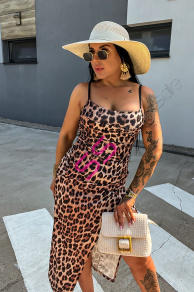 Dlhé leopardie šaty YAMILA+