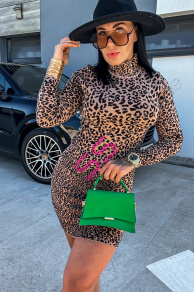Rolákové leopardie šaty NYHAN+