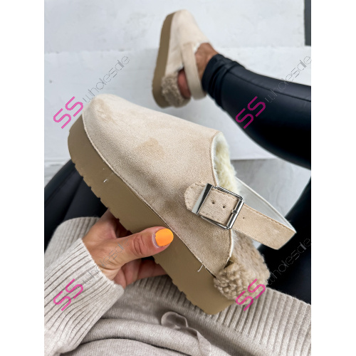 Teplé semišové papuče KARLA-