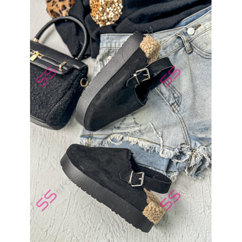 Teplé semišové papuče KARLA-