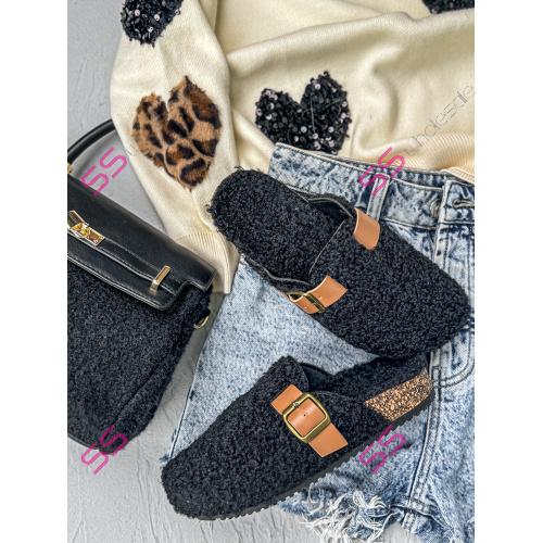 Teplé teddy papuče KARRIE-