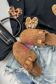 Teplé teddy papuče KARRIE+