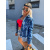 Tmavomodrý dámsky denim kabát LOTTIE+