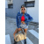 Tmavomodrý dámsky denim kabát LOTTIE+