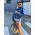 Tmavomodrý dámsky denim kabát LOTTIE+