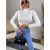 Biely top s dlhým rukávom AVERIE+