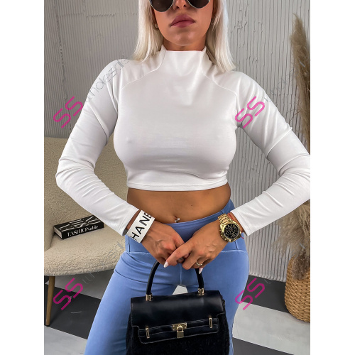 Biely top s dlhým rukávom AVERIE+