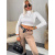 Biely top s dlhým rukávom AVERIE+