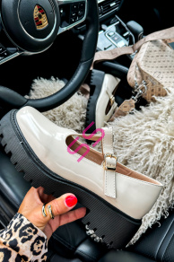 Lakované dámske poltopánky LYNDA+