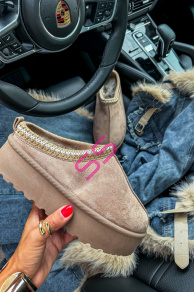 Teplé semišové topánky JACEY-