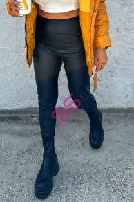 Koženkové legíny s vysokým pásom+