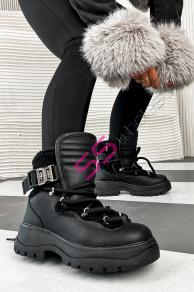 Zateplené členkové šnúrovacie čižmy NAILAH+