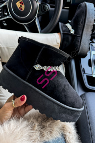 Dámske snehule so striebornou ozdobou YARA+