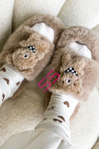 Teplé papuče s medvedíkom FIFI-