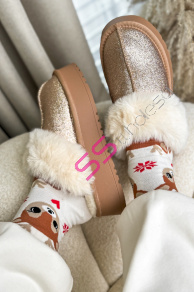 Trblietavé teplé papuče GLENA+