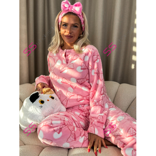 Dámske flísové pyžamo RIBBON+