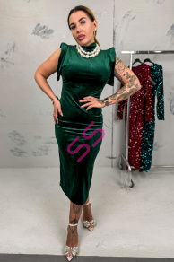 Dlhé velvet šaty s vypchávkami CHARMISA+