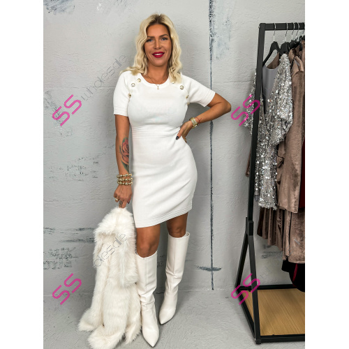 Elegantné šaty so zlatými gombíkmi LAURA+