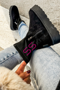 Semišové členkové čižmy DORETTA-