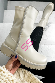 Členkové čižmy so striebornou ozdobou MADINA+