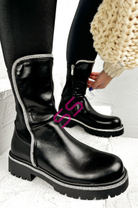 Členkové čižmy so striebornou ozdobou MADINA-