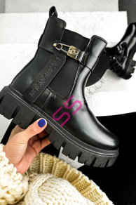 Čierne členkové čižmy PALMERA+