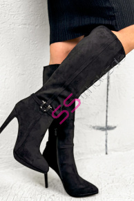 Čierne vysoké čižmy ANAISE+