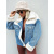 Prémium extravagantná denim bunda LELITA+