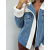 Prémium extravagantná denim bunda LELITA+