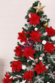 Vianočný mikulášsky kvet na štipci - 1 kus+